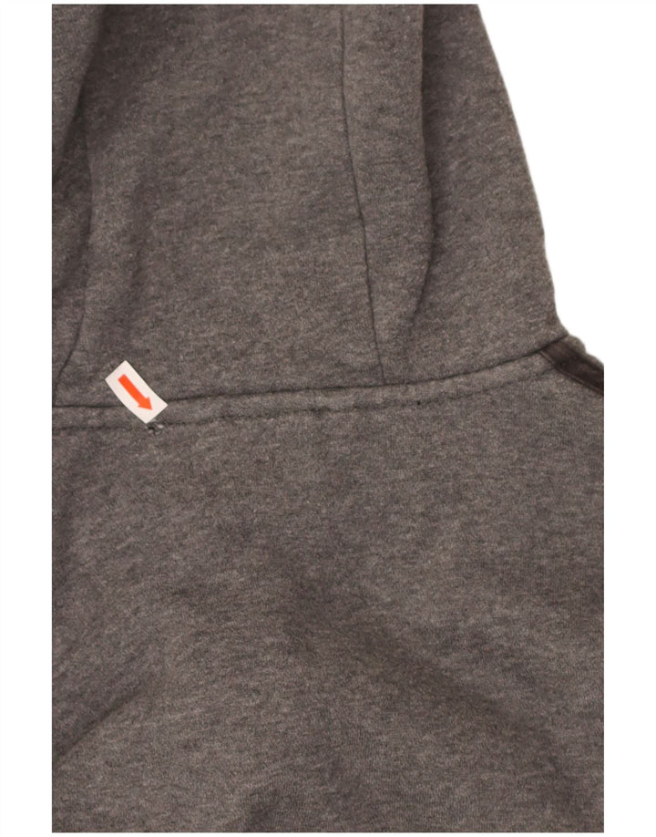 ADIDAS Mens Zip Hoodie Sweater Large Grey Cotton