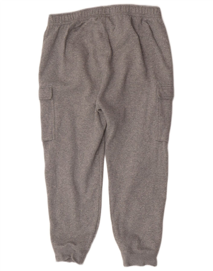 Pantaloni della tuta cargo Nike da uomo, pantaloni da jogging, grandi, in cotone grigio