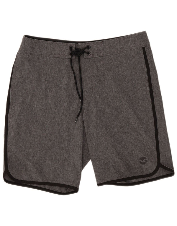 Pantaloncini da bagno Hollister da uomo in poliestere grigio medio