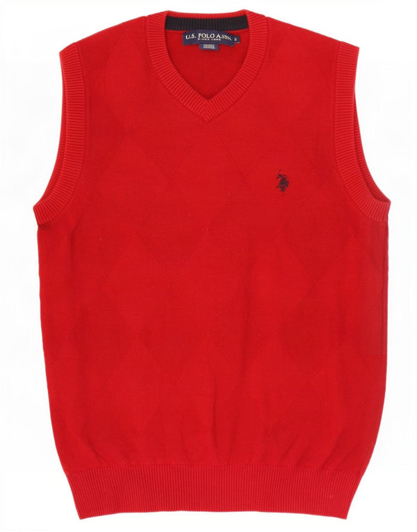 Polo Assn. Canotta da uomo Canotta piccola in cotone rosso