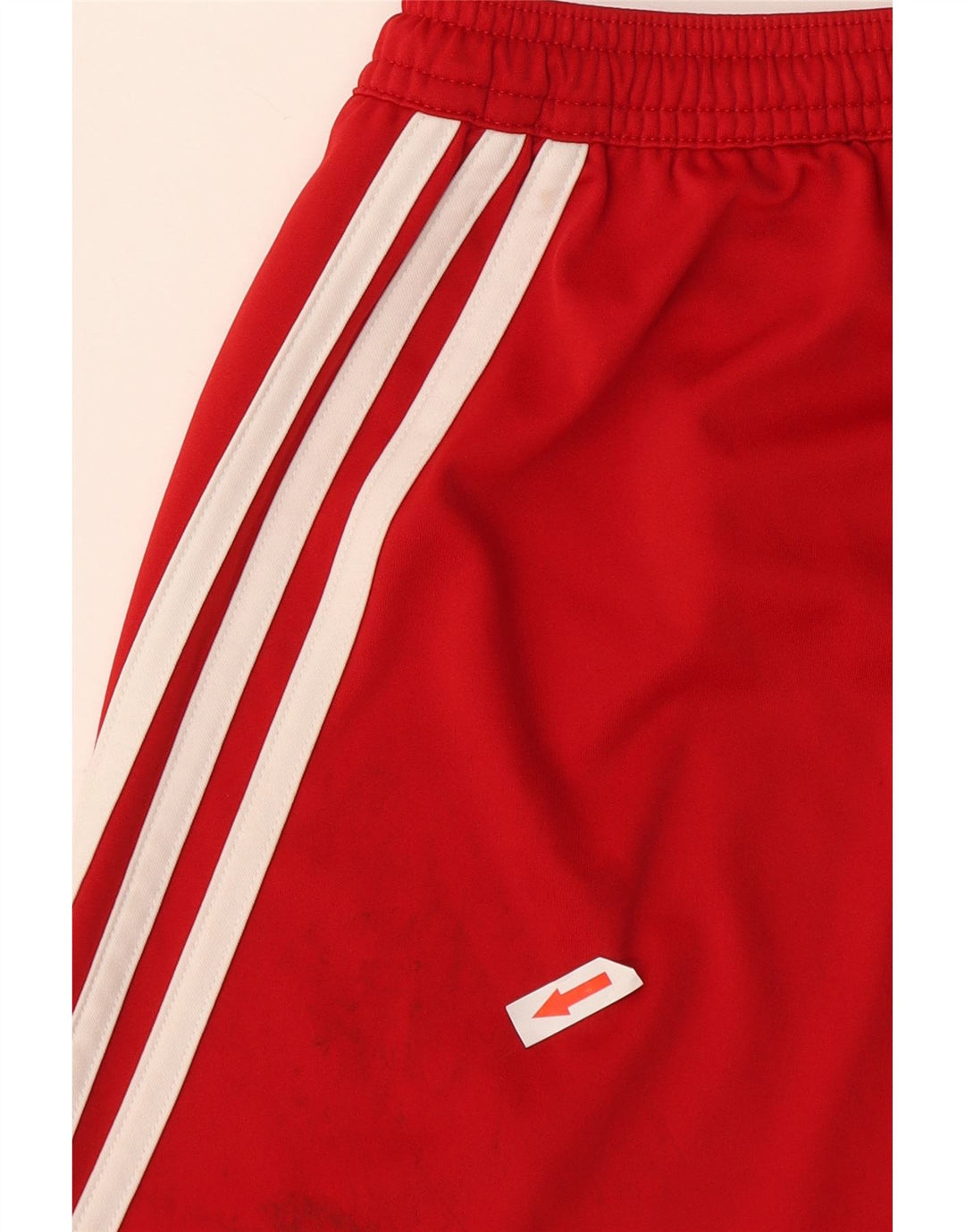 Pantaloncini sportivi Adidas Climalite da uomo piccoli in poliestere color block rosso