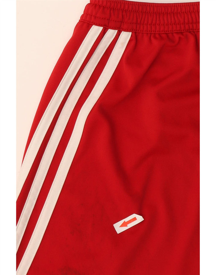 Pantaloncini sportivi Adidas Climalite da uomo piccoli in poliestere color block rosso