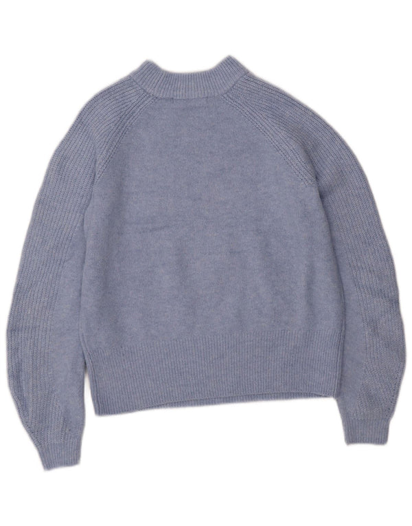 Maglione maglione oversize con collo dolcevita da donna Marks & Spencer UK 6 XS Blu