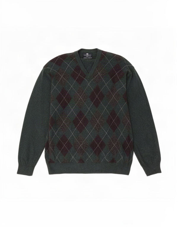 Maglione da uomo con scollo a V blu Harbour Marks & Spencer 2XL Verde