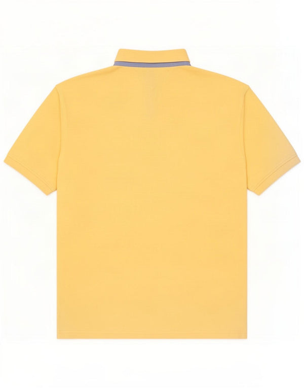 Polo da uomo Tommy Hilfiger grande in cotone giallo