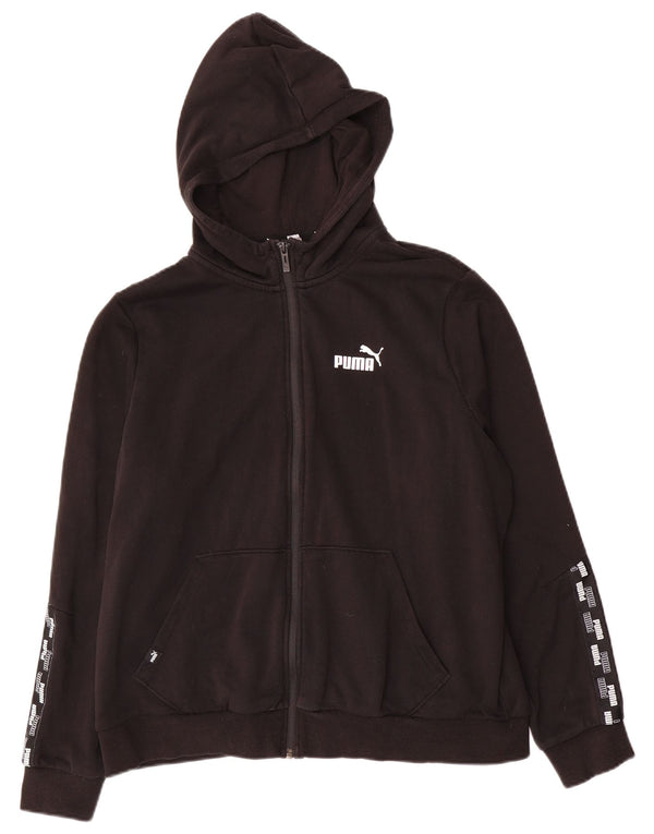 Felpa con cappuccio e zip grafica da donna Puma UK 18 XL cotone nero