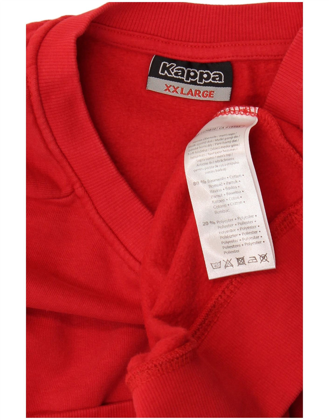 Felpa grafica da uomo KAPPA maglione 2XL rosso cotone