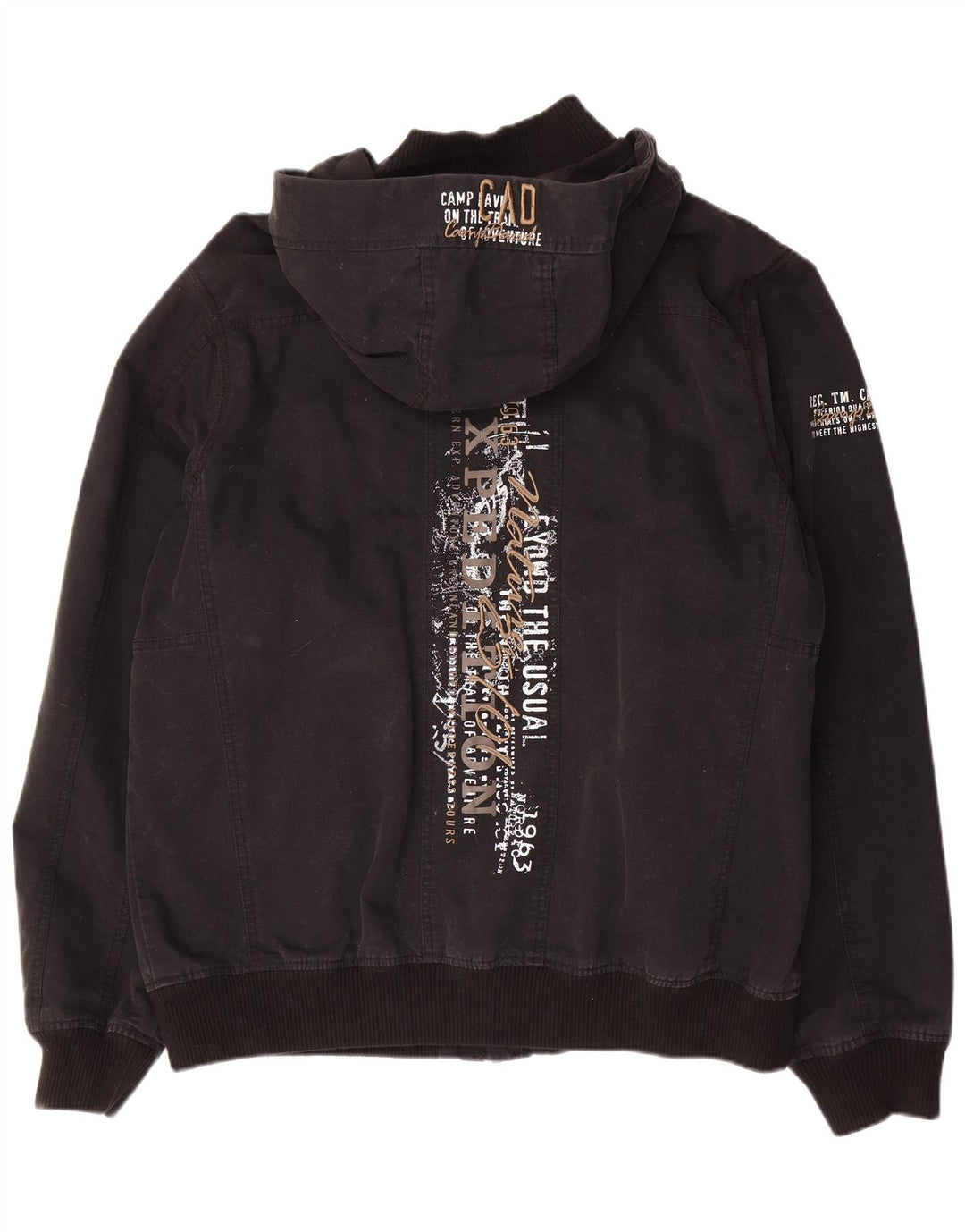 Camp David Bomber grafico da uomo UK 42 XL Cotone nero