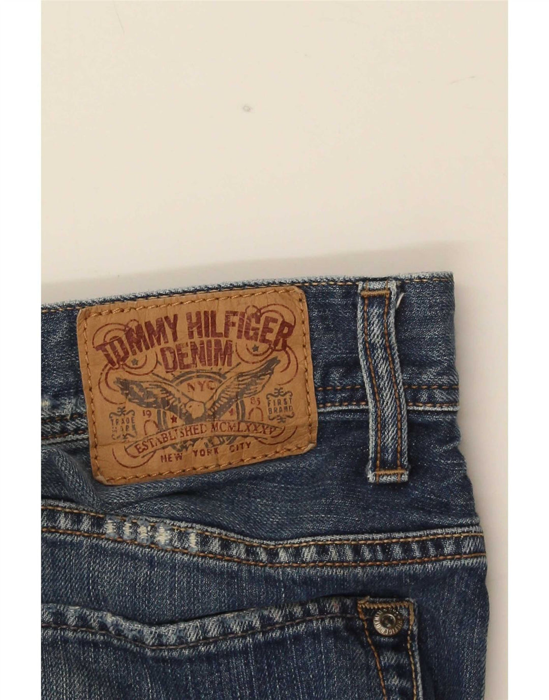Tommy Hilfiger Uomo Ryder Zip Regular Jeans dritti W36 L32 Blu