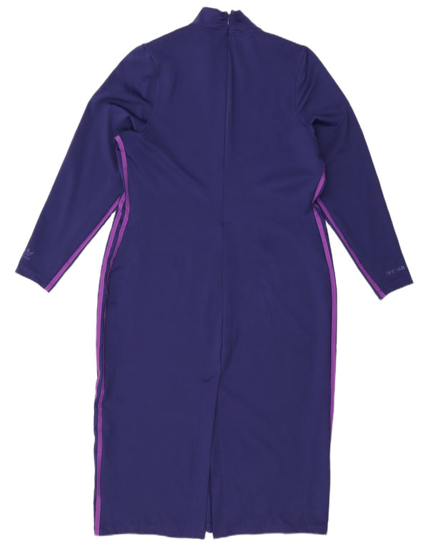 Abito maxi manica lunga ADIDAS da donna Ivy Park UK 24/26 2XL Blu navy