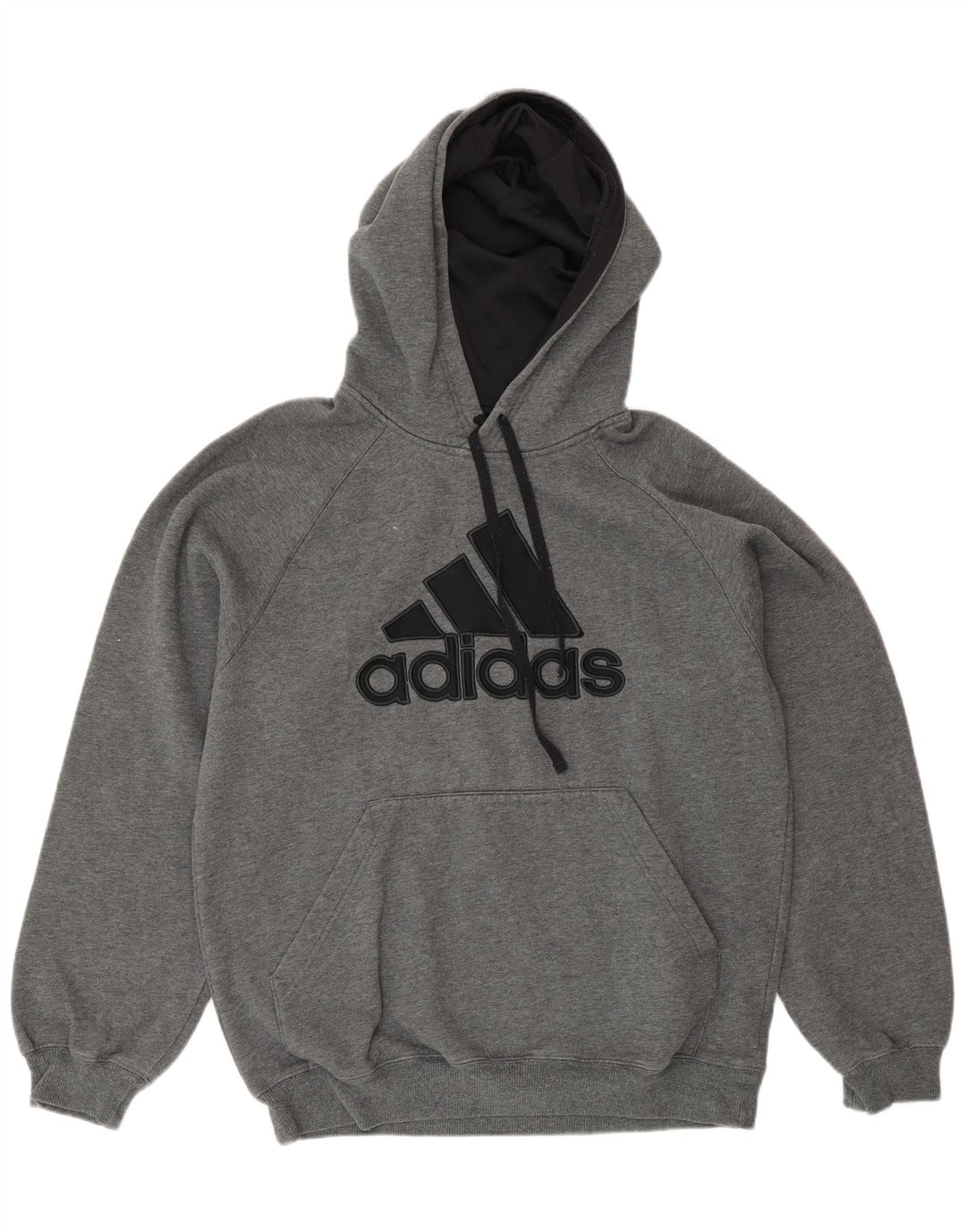 Felpa con cappuccio grafica da uomo Adidas Small in cotone grigio