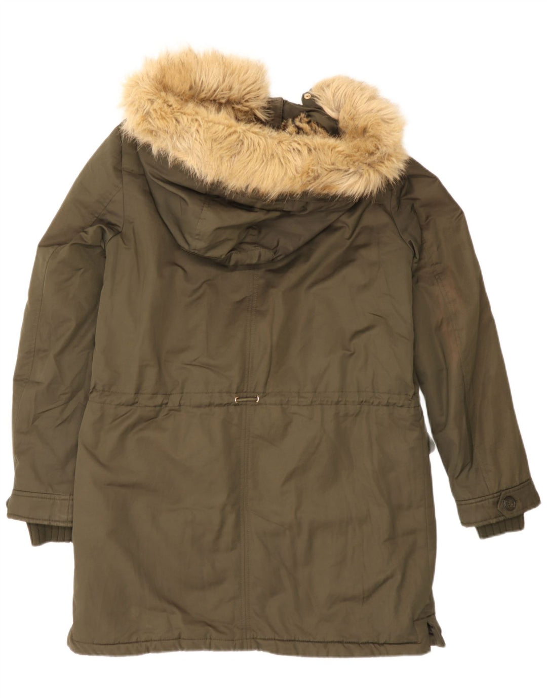 Giacca Parka con cappuccio da donna Zara UK 14 poliestere kaki medio