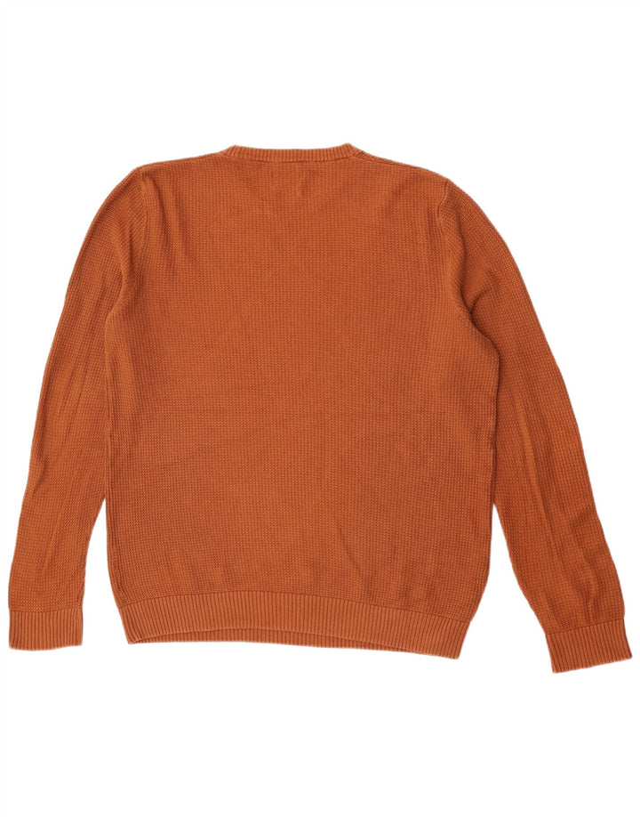 Maglione maglione girocollo da uomo Zara grande in cotone marrone