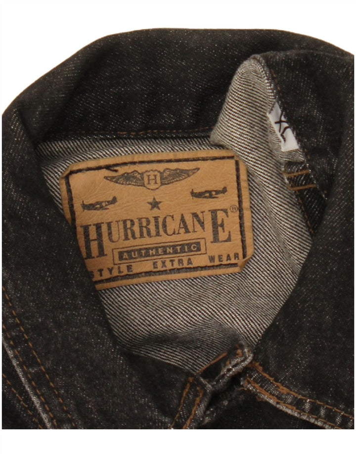Giacca di jeans vintage da uomo UK 42 XL nera