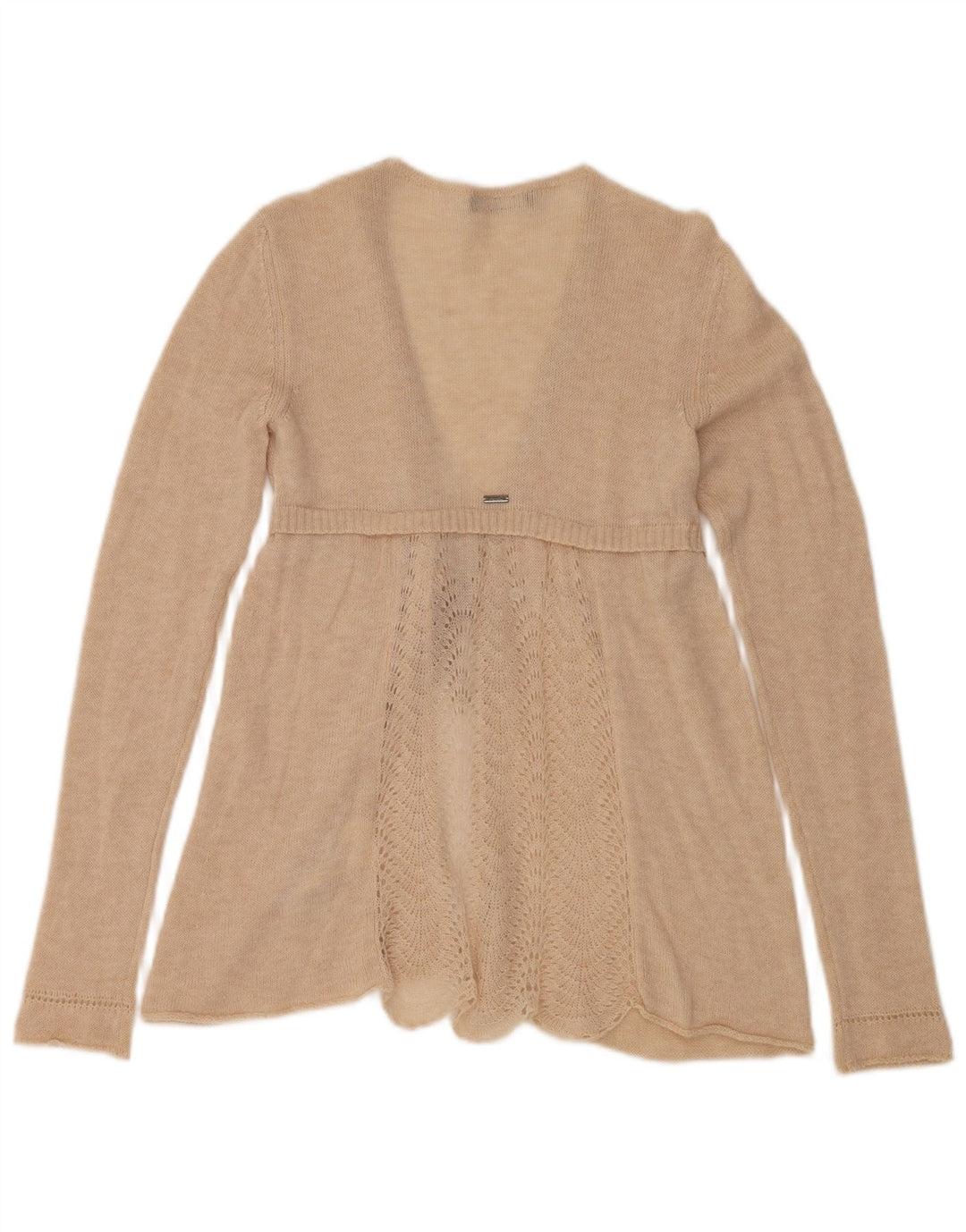 LIU JO Maglione cardigan con cravatta da donna IT 42 Poliammide beige medio