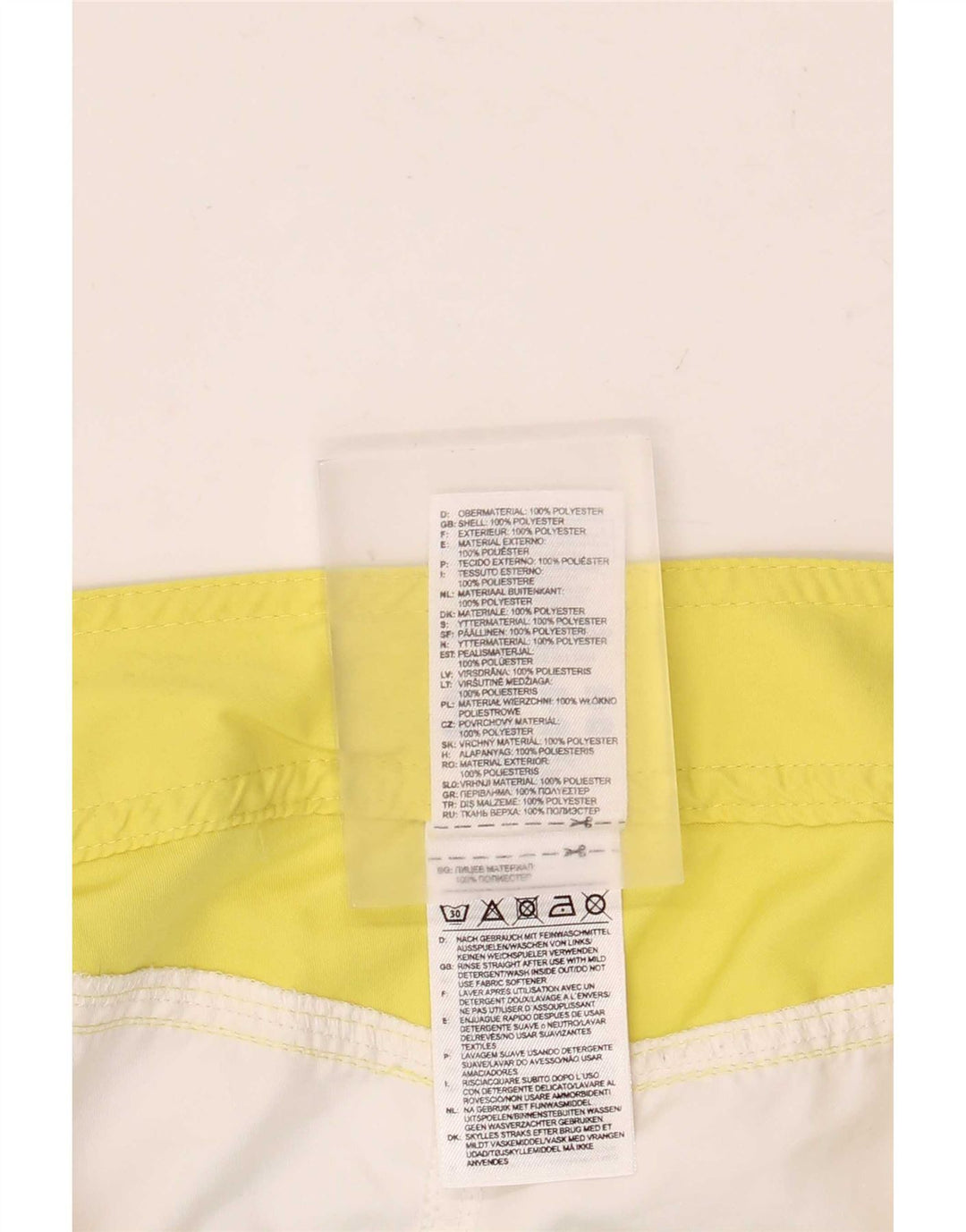 Pantaloncini da bagno da donna Adidas UK 12 Medium White Colourblock in poliestere
