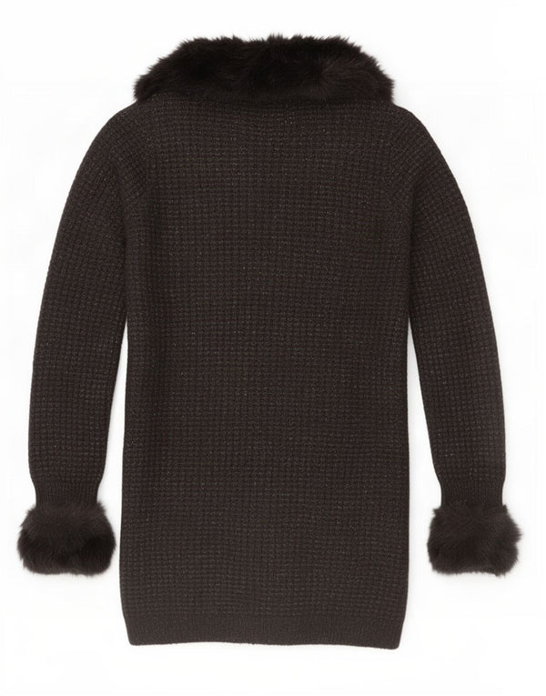 Maglione cardigan lungo Marks & Spencer da donna Per Una UK 14 medio nero