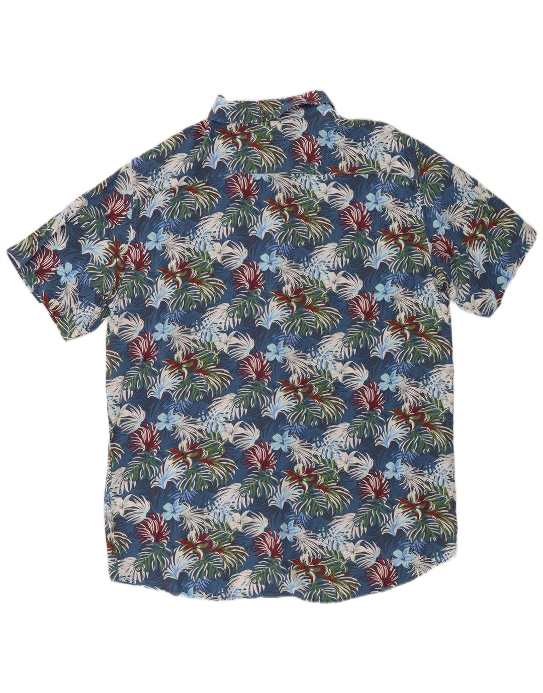 Camicia Uomo Manica Corta Mistral IT 48 Viscosa Floreale Blu Medio