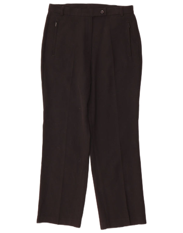 Pantaloni casual dritti da donna Marks & Spencer UK 8 piccoli W28 L26 neri