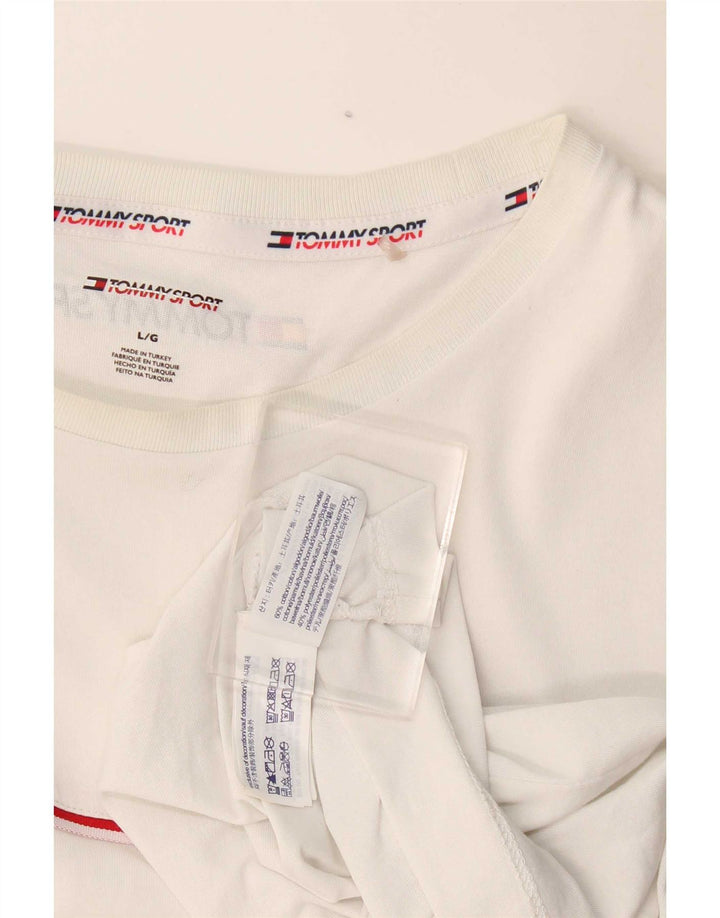 T-shirt da uomo Tommy Hilfiger Top grande in cotone bianco