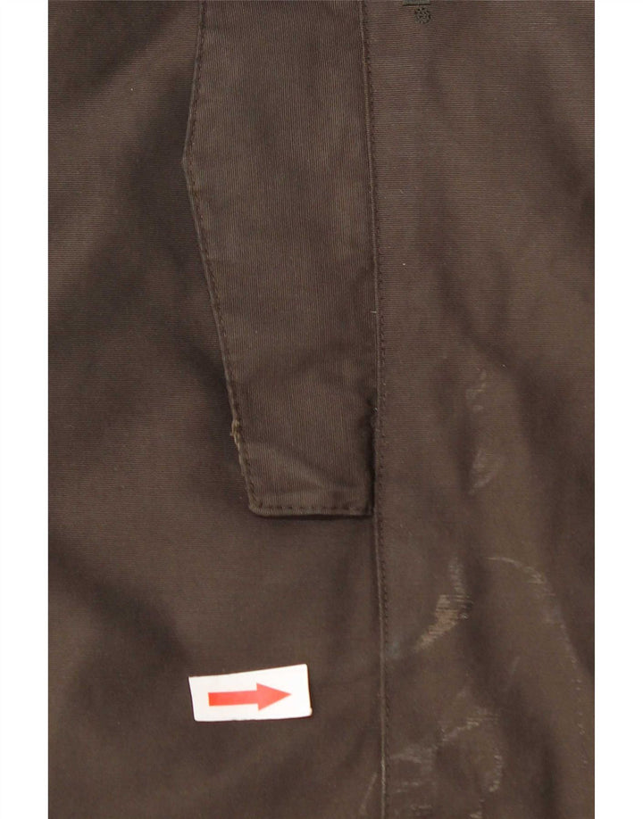 Cappotto imbottito con cappuccio da donna Woolrich UK 14 Cotone marrone medio