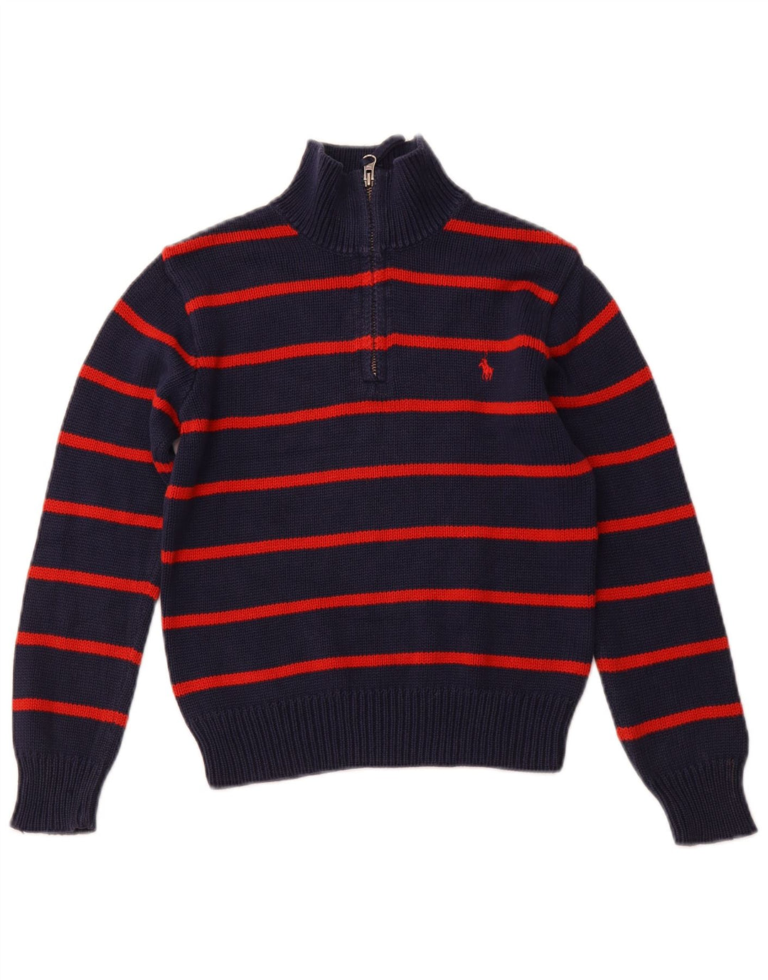 POLO RALPH LAUREN Maglione maglione con zip per ragazzi 7-8 anni piccolo blu navy