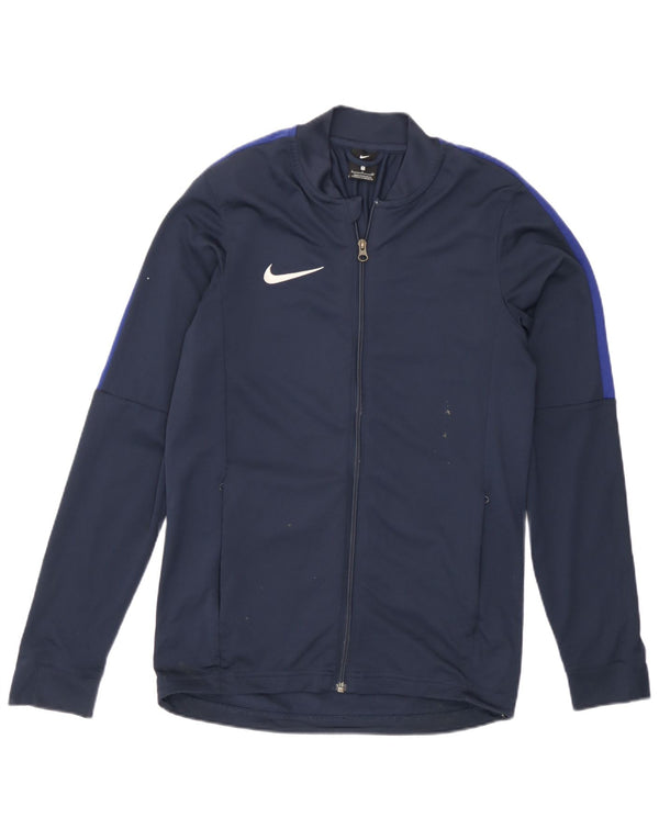 Giacca da ginnastica da uomo Nike Small, giacca sportiva in poliestere blu navy