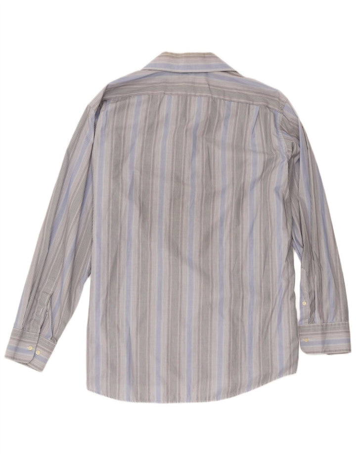 Camicia da uomo Lacoste taglia 44 XL cotone a righe blu