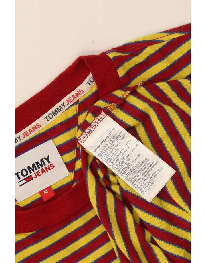 T-shirt da uomo Tommy Hilfiger Top in cotone a righe multicolori medie