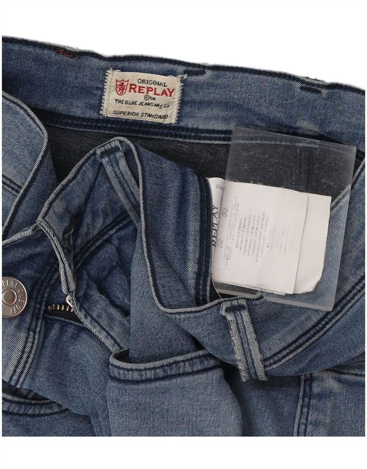 REPLAY Jeans slim da uomo Anbass W32 L30 cotone blu