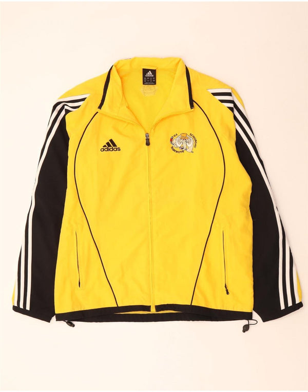 Giacca da tuta da uomo ADIDAS UK 42/44 Large Giallo Colourblock
