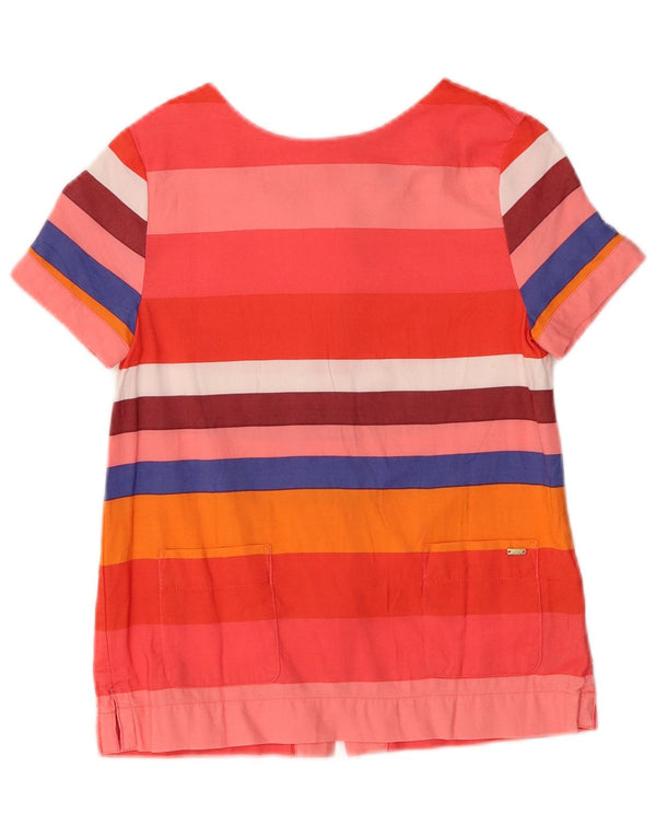 TOMMY HILFIGER Top Blusa Bambina 8-9 Anni Viscosa Rigata Rossa Media