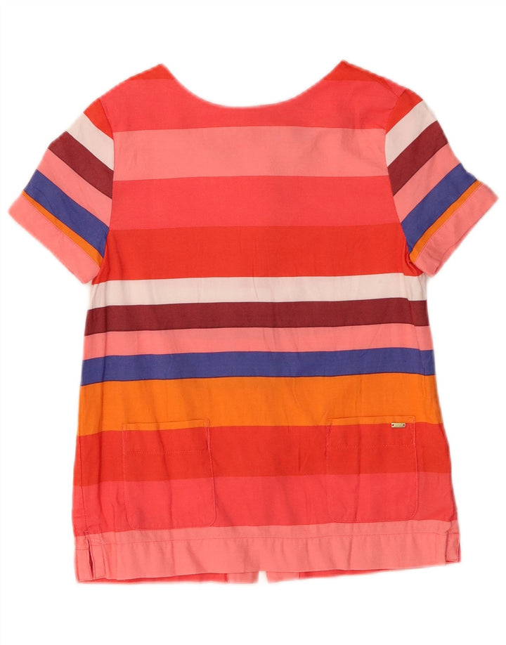TOMMY HILFIGER Top Blusa Bambina 8-9 Anni Viscosa Rigata Rossa Media