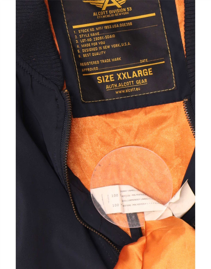 Giubbotto bomber da uomo Alcott UK 44 2XL poliestere blu navy