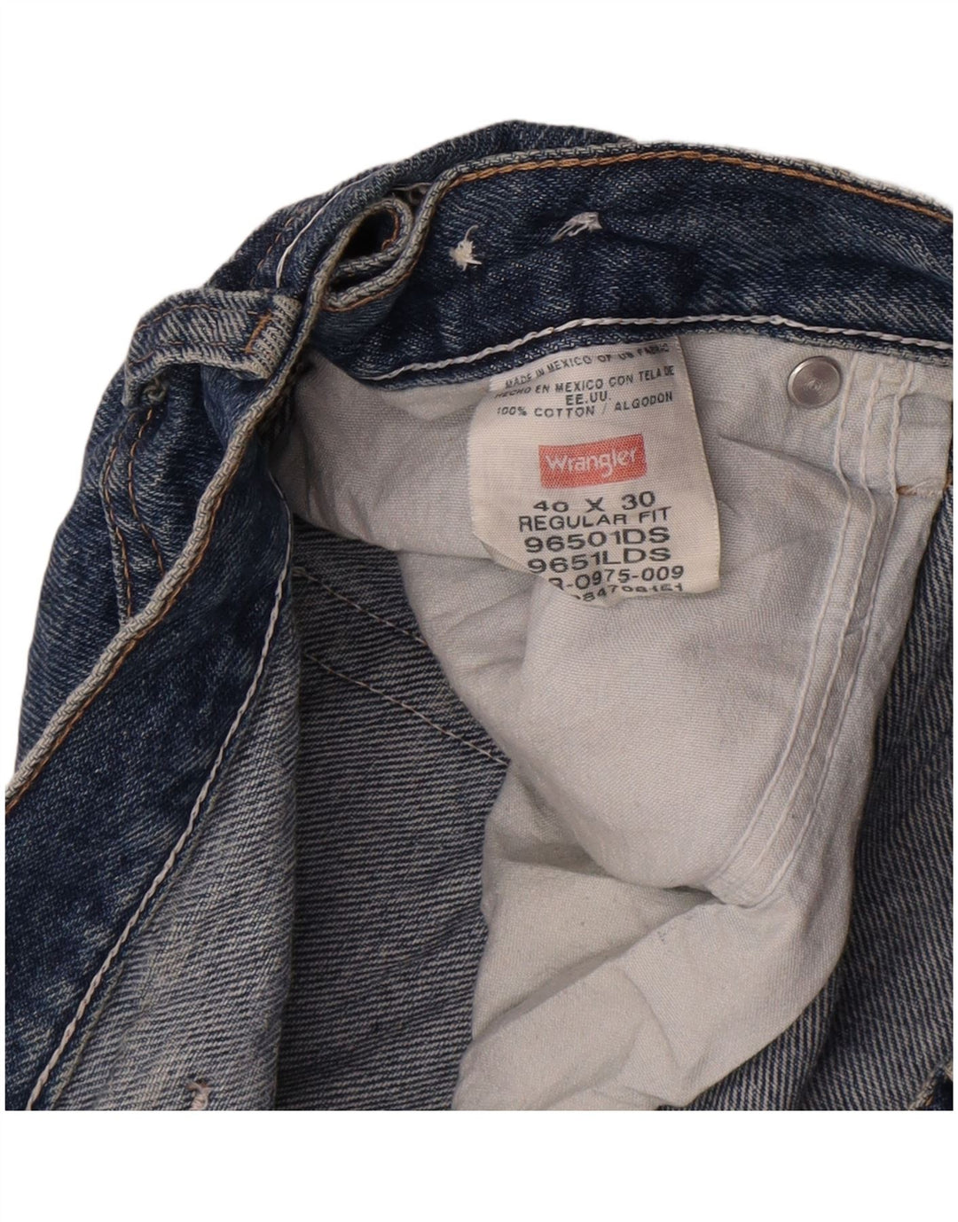 Pantaloncini di jeans vestibilità regolare da donna Wrangler W40 2XL cotone blu