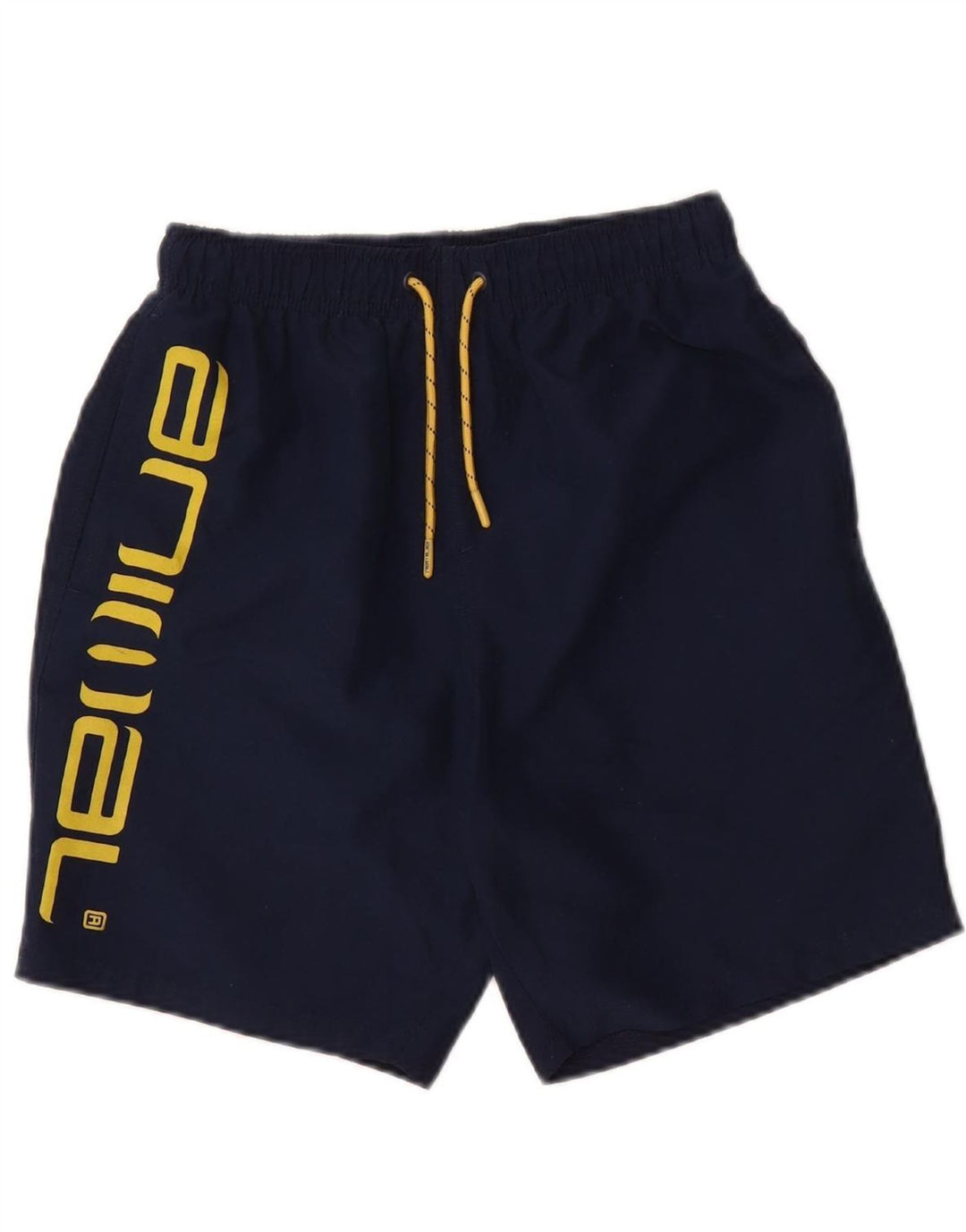 ANIMAL Mens Graphic Swimming Shorts XS  Navy Blue Polyester