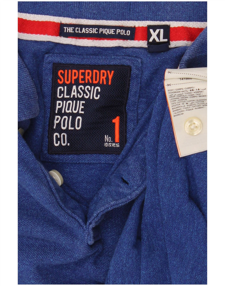 Polo da uomo Superdry XL in cotone blu