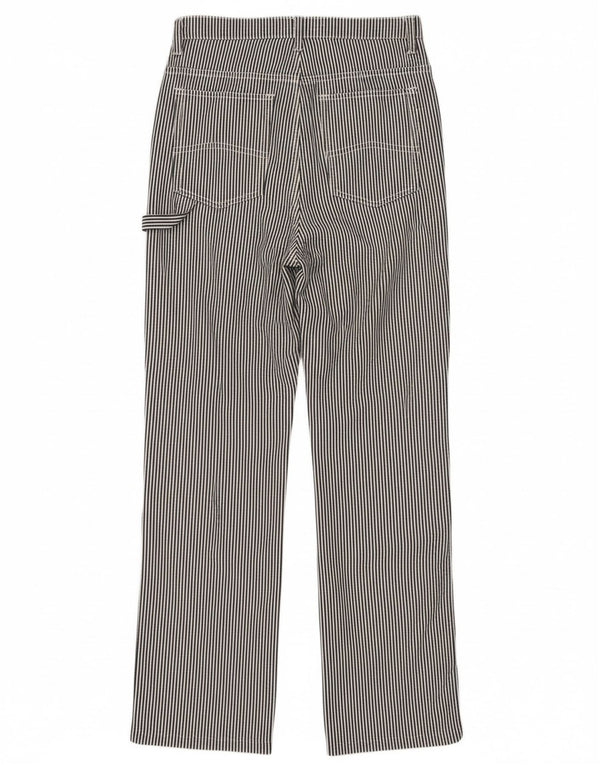 Pantaloni casual dritti da donna Armani W31 L29 gessato blu navy