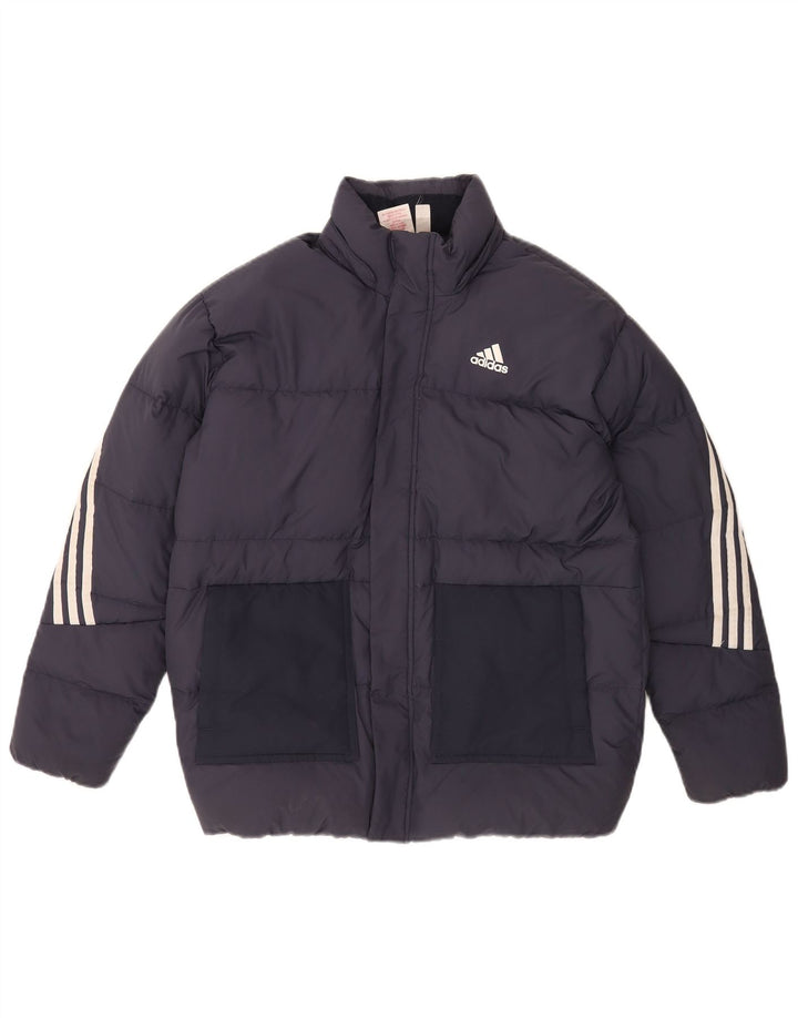 Giacca imbottita Adidas da ragazzo 13-14 anni in poliestere blu navy