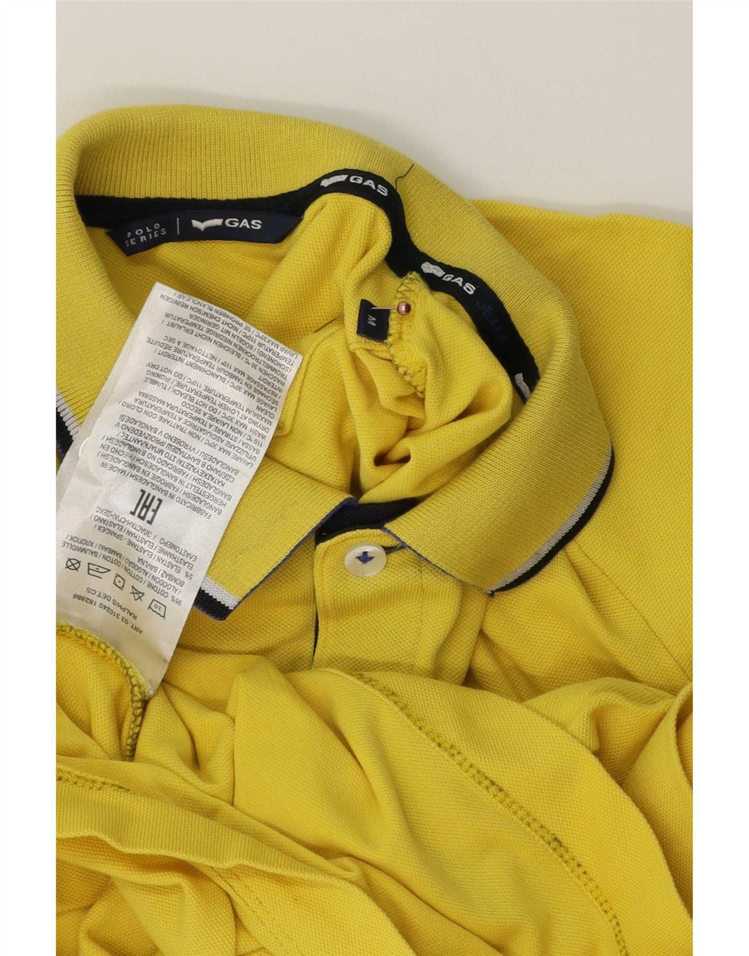 Polo Uomo Gas Cotone Rigato Medio Giallo