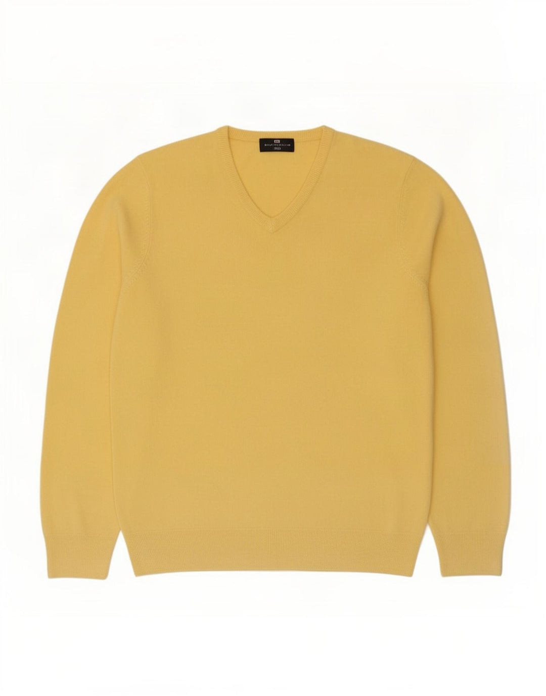 Maglione da uomo con scollo a V Marks & Spencer, acrilico giallo medio
