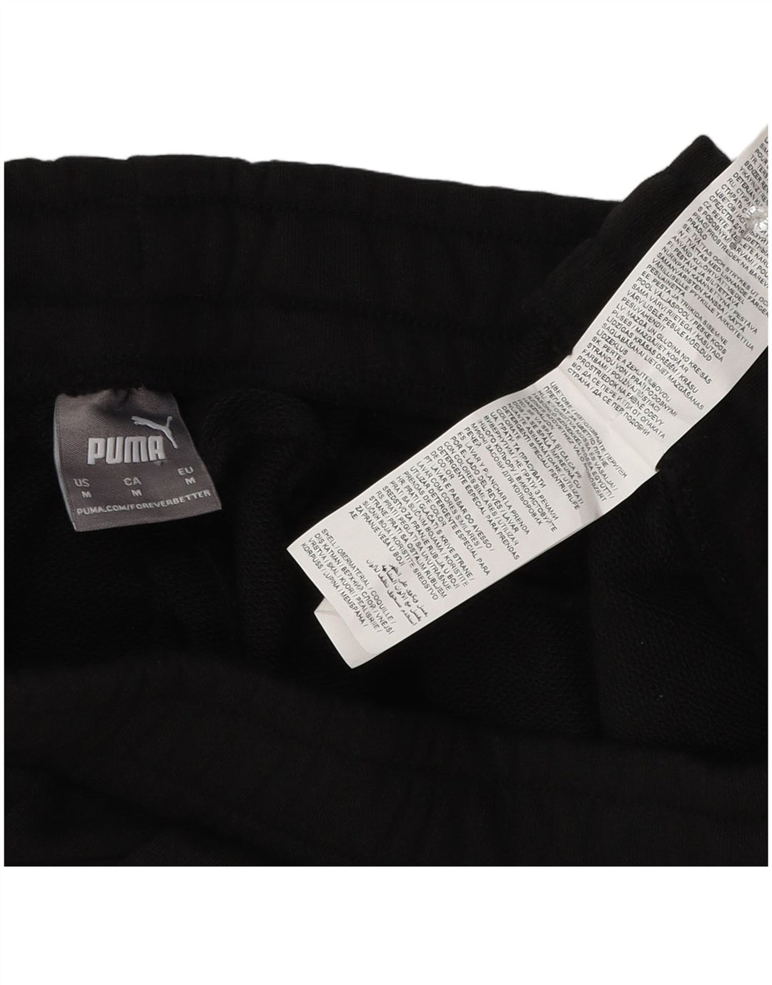 Pantaloncini sportivi da uomo Puma medio cotone nero
