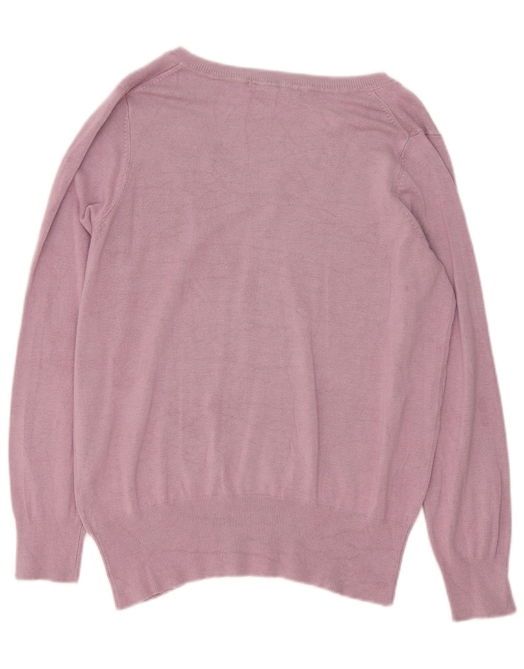 Maglione maglione con scollo a V da donna Marks & Spencer UK 16 grande viola