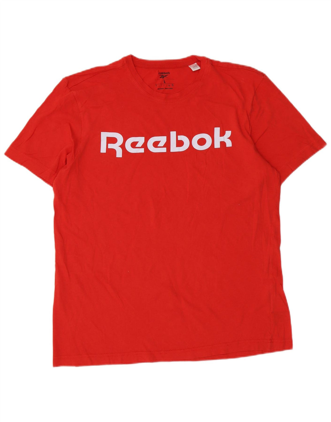 T-shirt grafica da uomo Reebok Top grande in cotone rosso