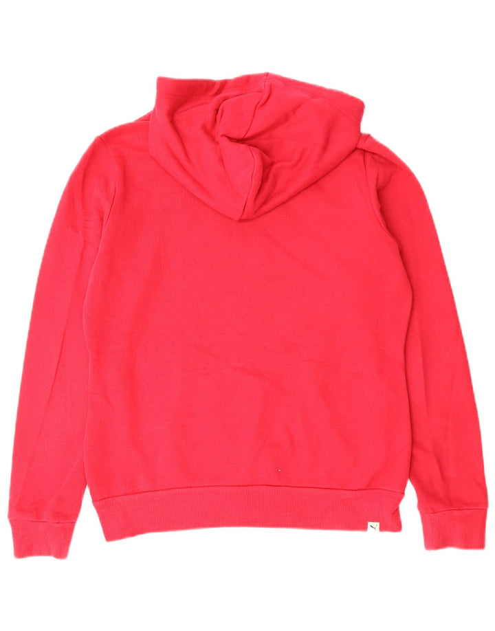 Felpa con cappuccio grafica PUMA da donna UK 10 Small Rosso Cotone