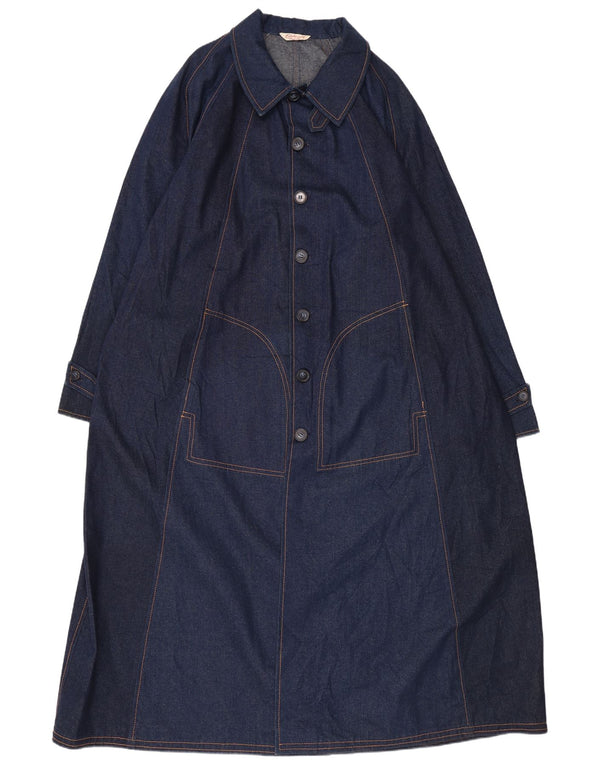 Cappotto in denim oversize da uomo VINTAGE UK 18 XL Blu navy