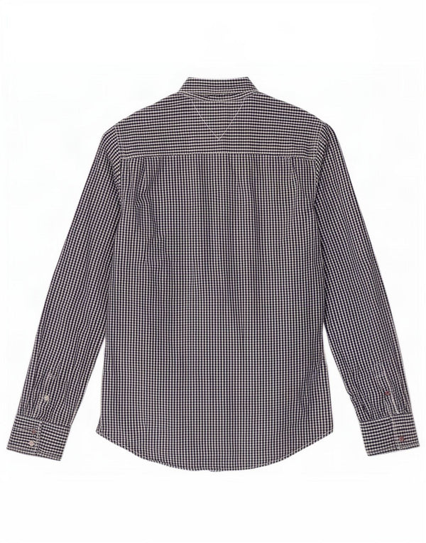Camicia da uomo Tommy Hilfiger grande in cotone a quadretti blu navy