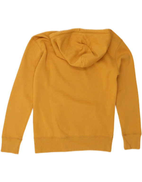 Felpa con cappuccio oversize con grafica Hollister da donna UK 6 XS cotone giallo
