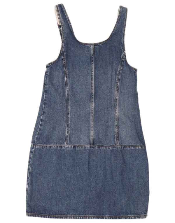 Abito salopette in denim da donna Fat Face UK 8 piccolo cotone blu