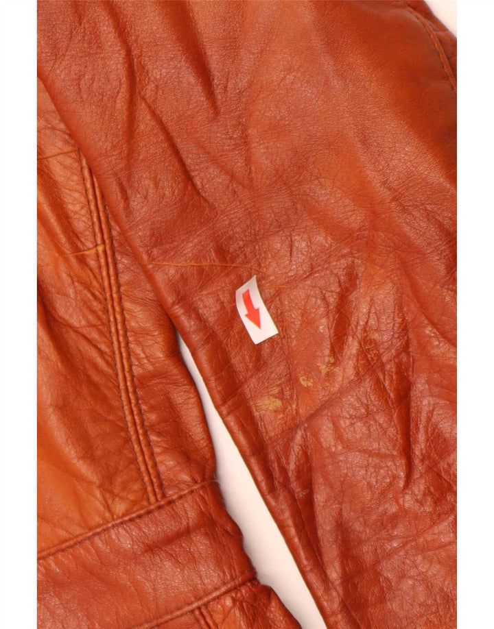 Vintage da uomo UK 34 XS in pelle marrone